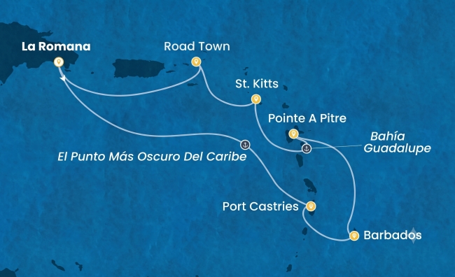 CARIBE SIN VISA con Crucero - 11 Febrero 2027
