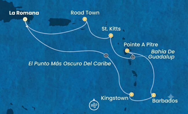 CARIBE SIN VISA con Crucero - 25 Febrero 2027