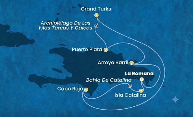 CARIBE SIN VISA con Crucero - 4 Febrero 2027